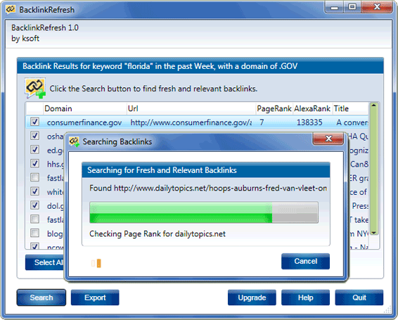 BacklinkRefresh screenshot