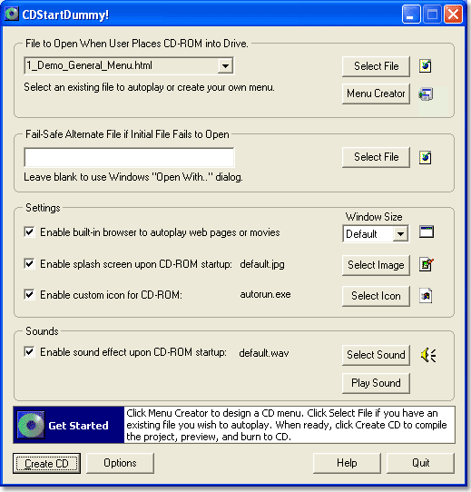 CDStartDummy! 2.6 screenshot