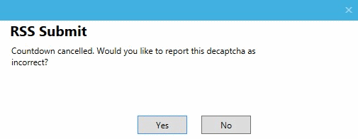 RSS Submit 5 Captcha Solving Decaptcha Report Error