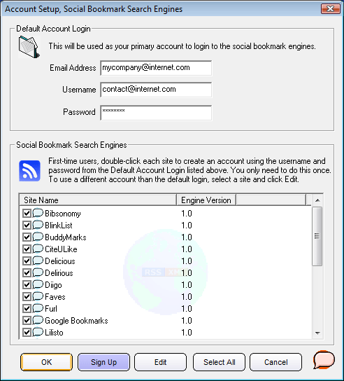 social bookmark submit